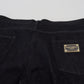 Black Washed Cotton Men Casual Denim Jeans