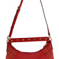 Chic Red Leather ARIA Shoulder Bag