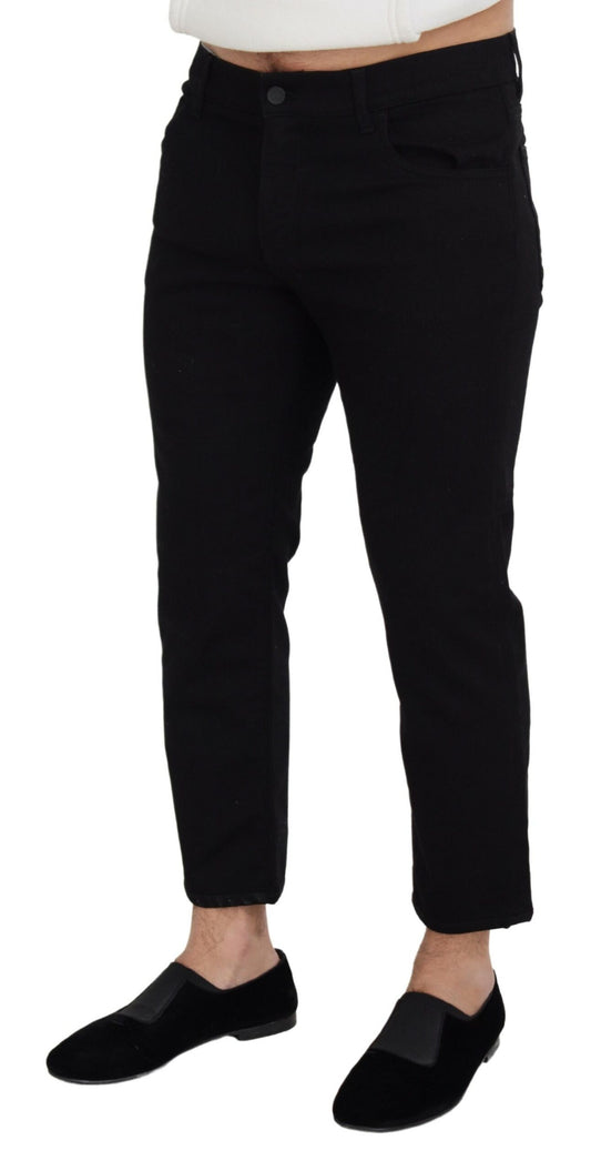 Sleek Black Denim Pants for the Modern Man