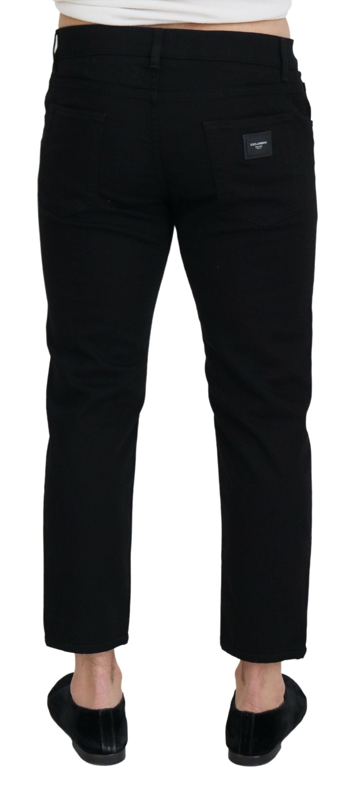 Sleek Black Denim Pants for the Modern Man