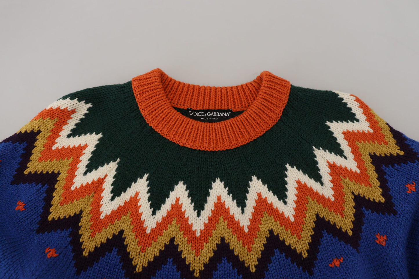 Multicolor Virgin Wool Pullover Sweater