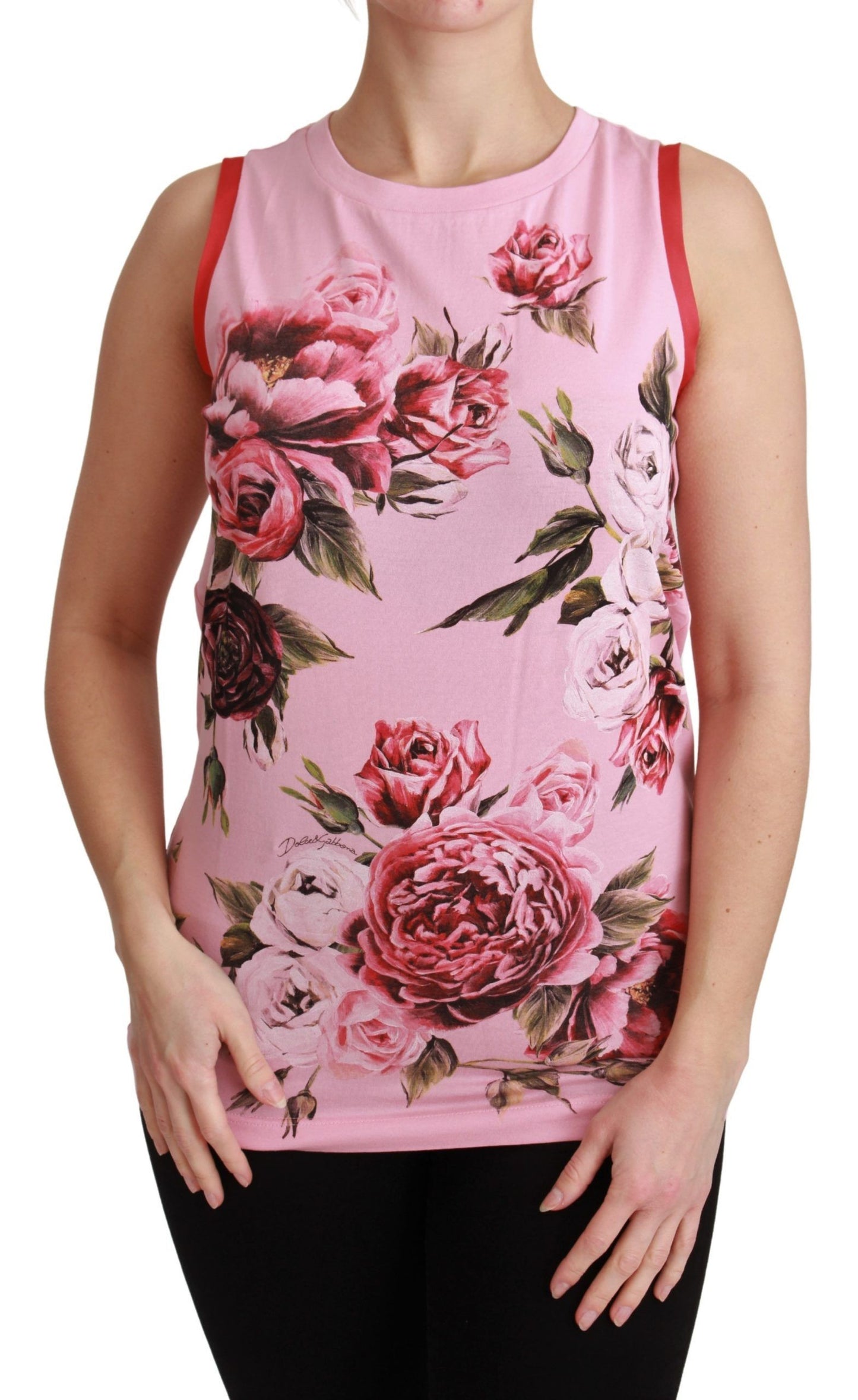 Sleeveless Floral Silk-Blend Top