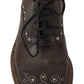 Elegant Studded Brown Leather Derby Shoes