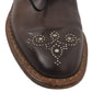 Elegant Studded Brown Leather Derby Shoes