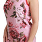 Sleeveless Floral Silk-Blend Top