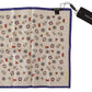 Silk Anchor Print Pocket Square