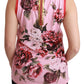 Sleeveless Floral Silk-Blend Top