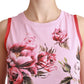 Sleeveless Floral Silk-Blend Top