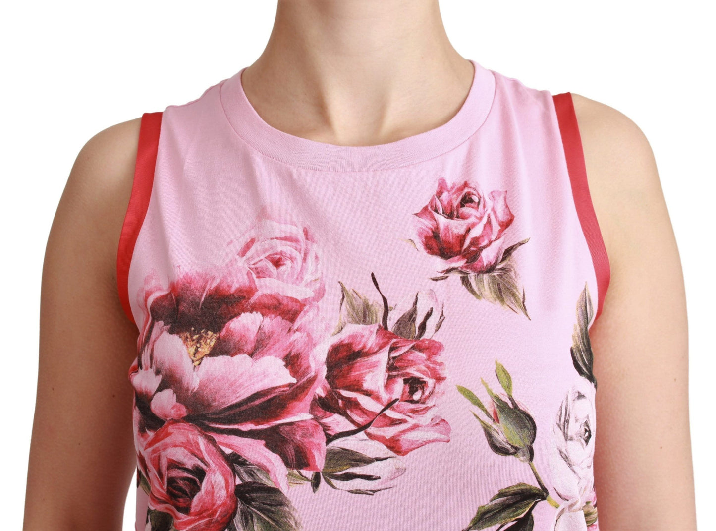 Sleeveless Floral Silk-Blend Top