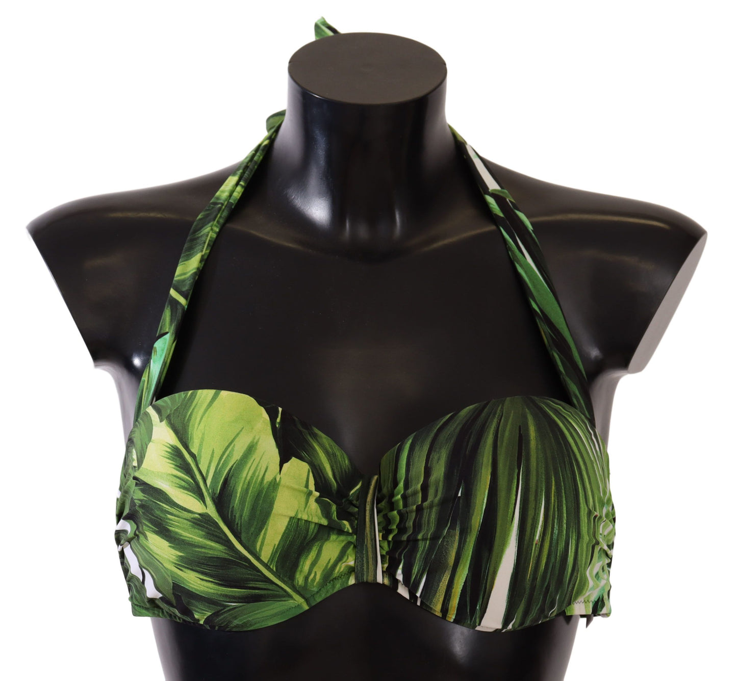 Tropical Leaves Bikini Top Elegance