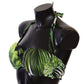 Tropical Leaves Bikini Top Elegance