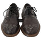 Elegant Studded Brown Leather Derby Shoes