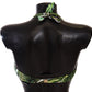 Tropical Leaves Bikini Top Elegance