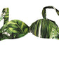 Tropical Leaves Bikini Top Elegance