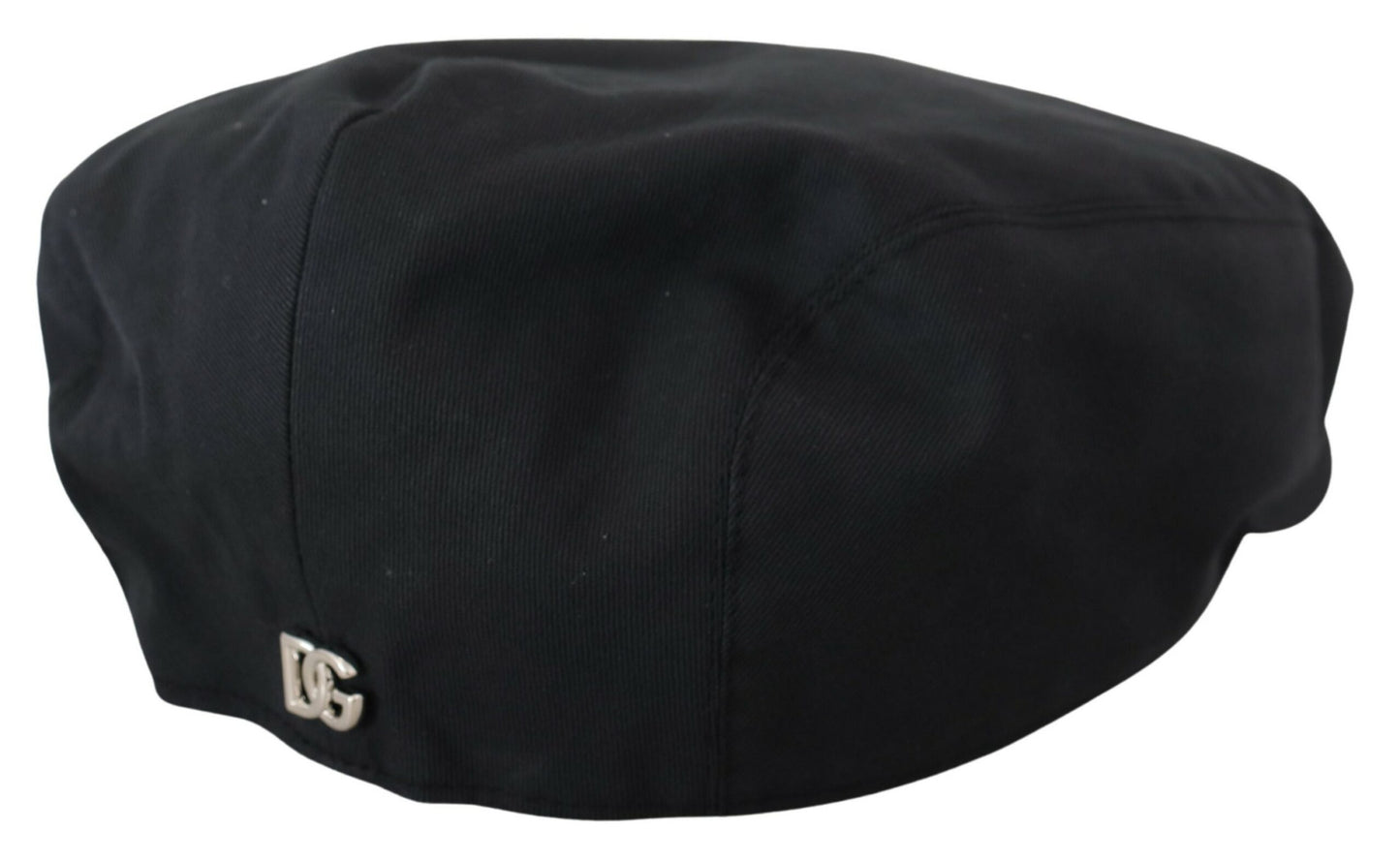 Elegant Black Cotton Newsboy Cap