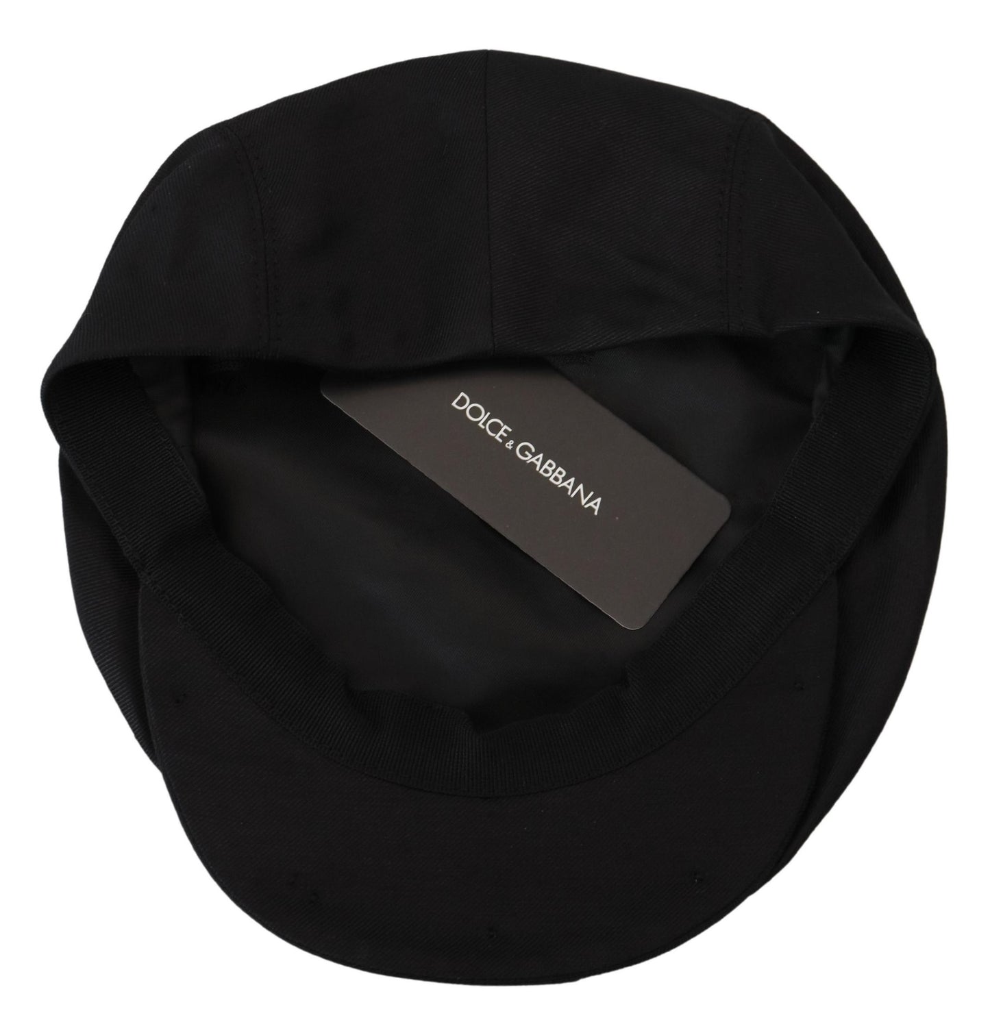 Elegant Black Linen-Blend Newsboy Hat