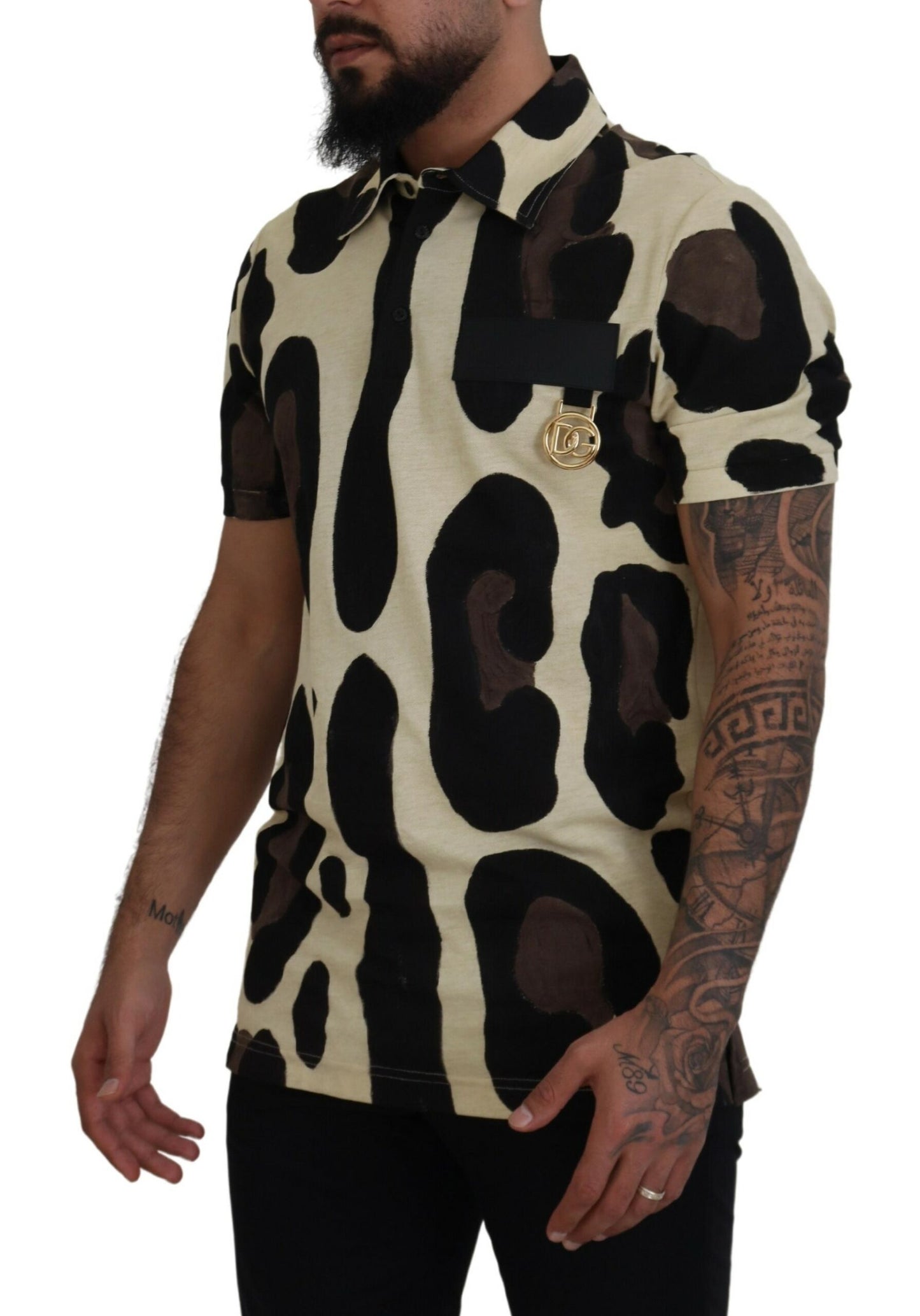 Multicolor Cow Print Casual T-Shirt