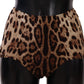 High Waist Leopard Print Bikini Bottom