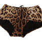 High Waist Leopard Print Bikini Bottom