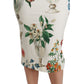 Elegant Floral Midi Silk Skirt