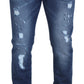 Elegant Italian Denim Pants for Men