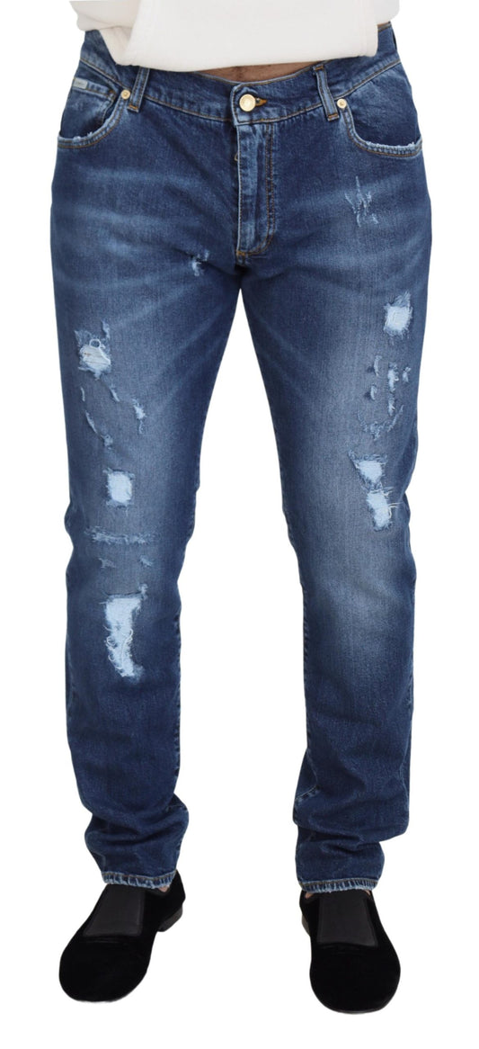 Elegant Italian Denim Pants for Men