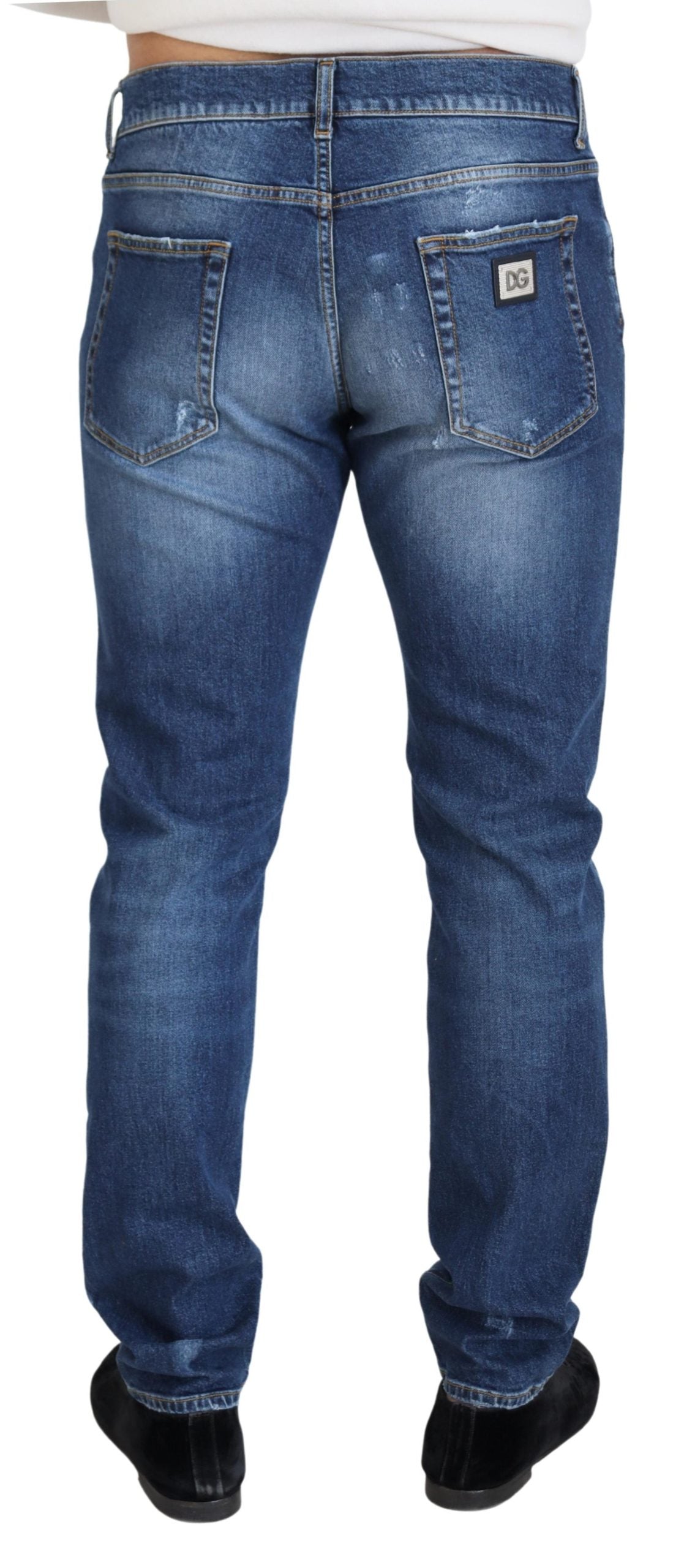 Elegant Italian Denim Pants for Men