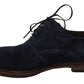Elegant Blue Derby Dress Shoes