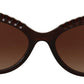 Chic Cat-Eye Sunglasses in Translucent Brown