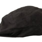 Brown Flax Newsboy Cap - Italian Craftsmanship
