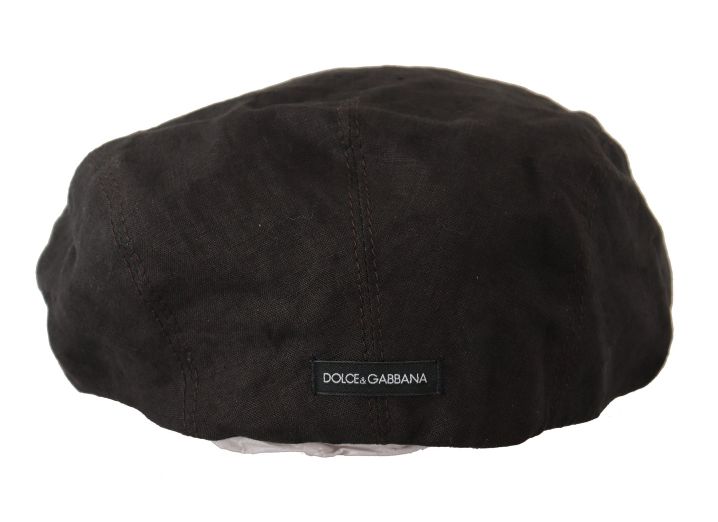 Brown Flax Newsboy Cap - Italian Craftsmanship