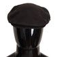 Brown Flax Newsboy Cap - Italian Craftsmanship