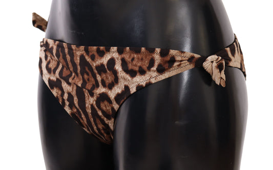 Bikini Bottom Brown Leopard Print Swimsuit Swimwear