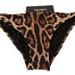 Bikini Bottom Brown Leopard Print Swimsuit Swimwear