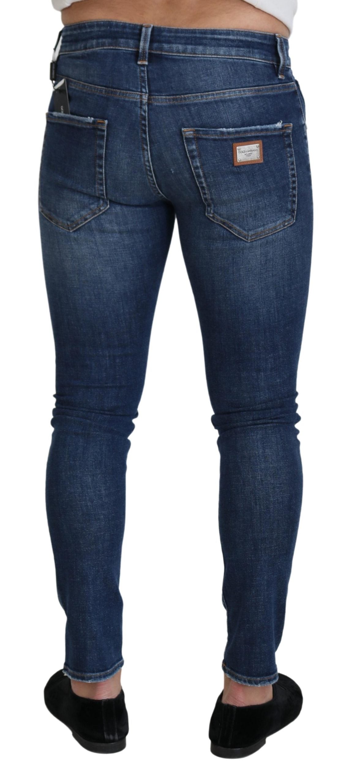 Chic Italian Designer Denim Pants