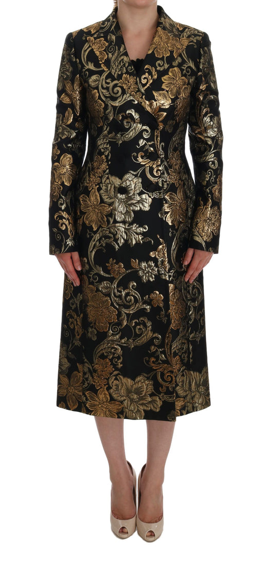 Baroque Elegance Long Sleeve Trench Coat