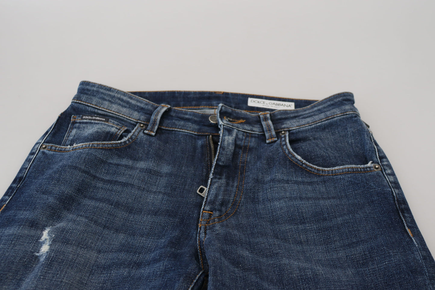 Chic Italian Designer Denim Pants