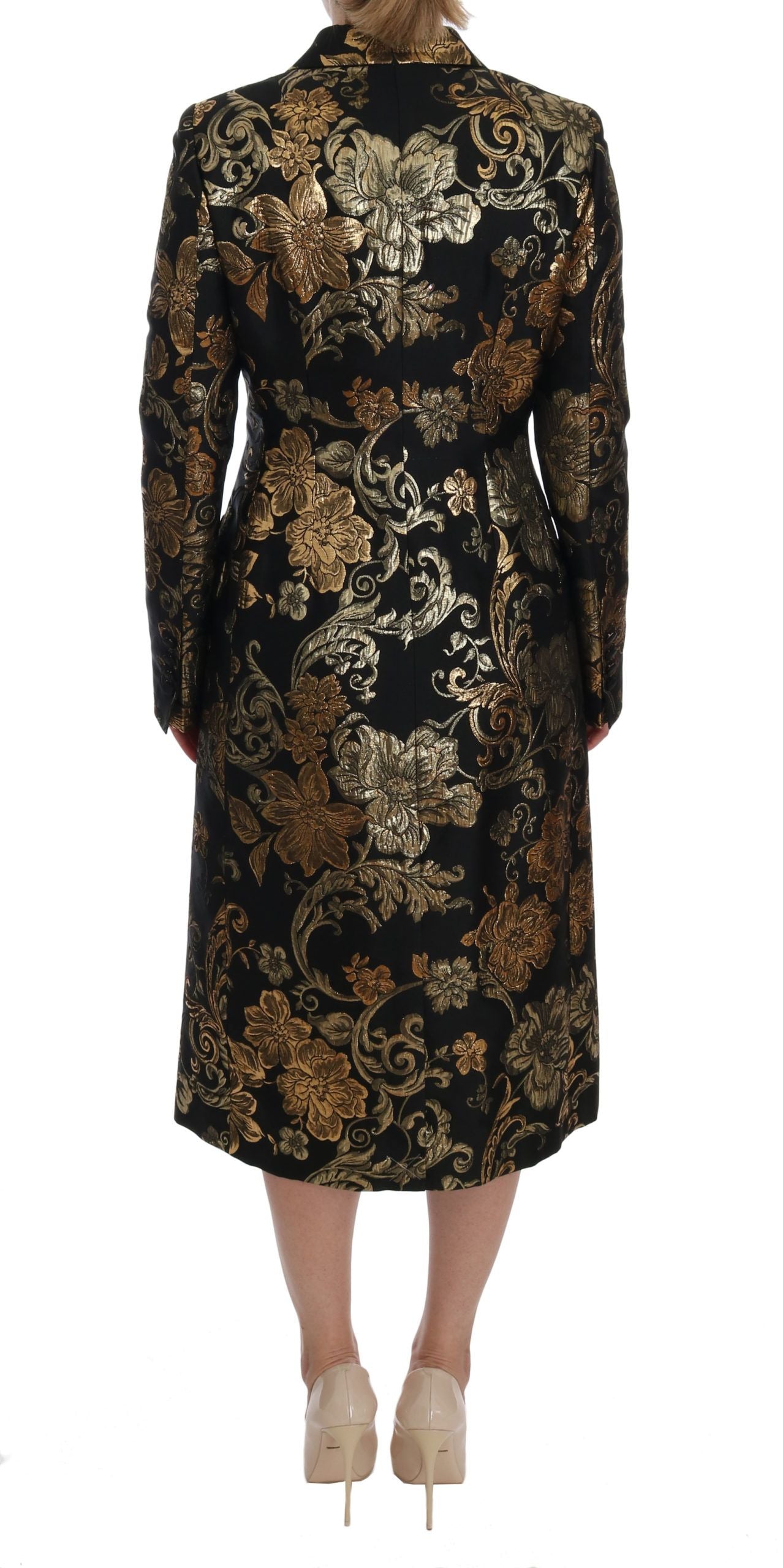 Baroque Elegance Long Sleeve Trench Coat