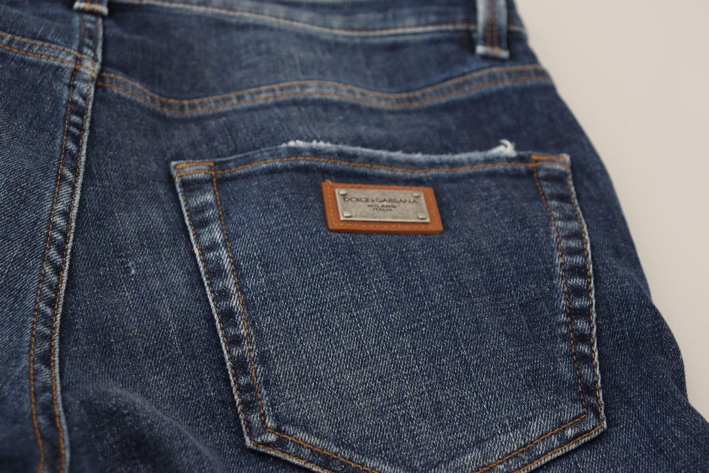 Chic Italian Designer Denim Pants