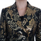 Baroque Elegance Long Sleeve Trench Coat