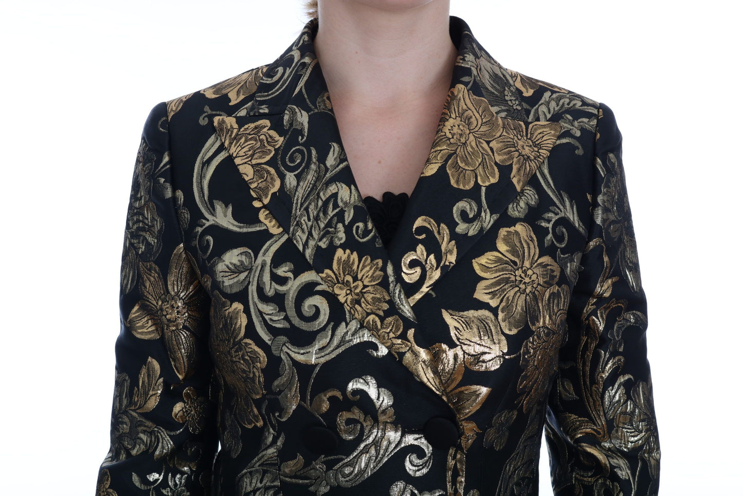 Baroque Elegance Long Sleeve Trench Coat