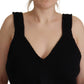 Black Bustier Cropped Cashmere Top
