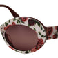 Floral Elegance Cat-Eye Sunglasses