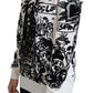 White Wool Graffiti Embroidery Pullover Sweater