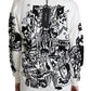 White Wool Graffiti Embroidery Pullover Sweater