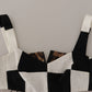 Black White Bustier Corset Sleeveless Top