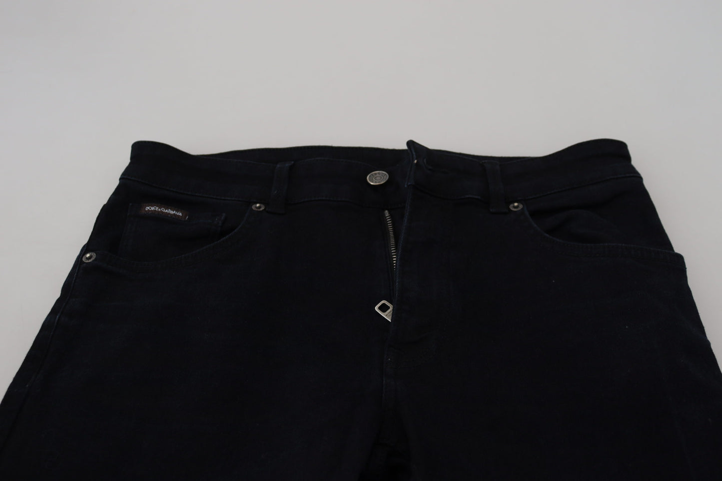 Elegant Dark Blue Denim Pants