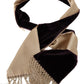 Golden Elegance Fringed Scarf