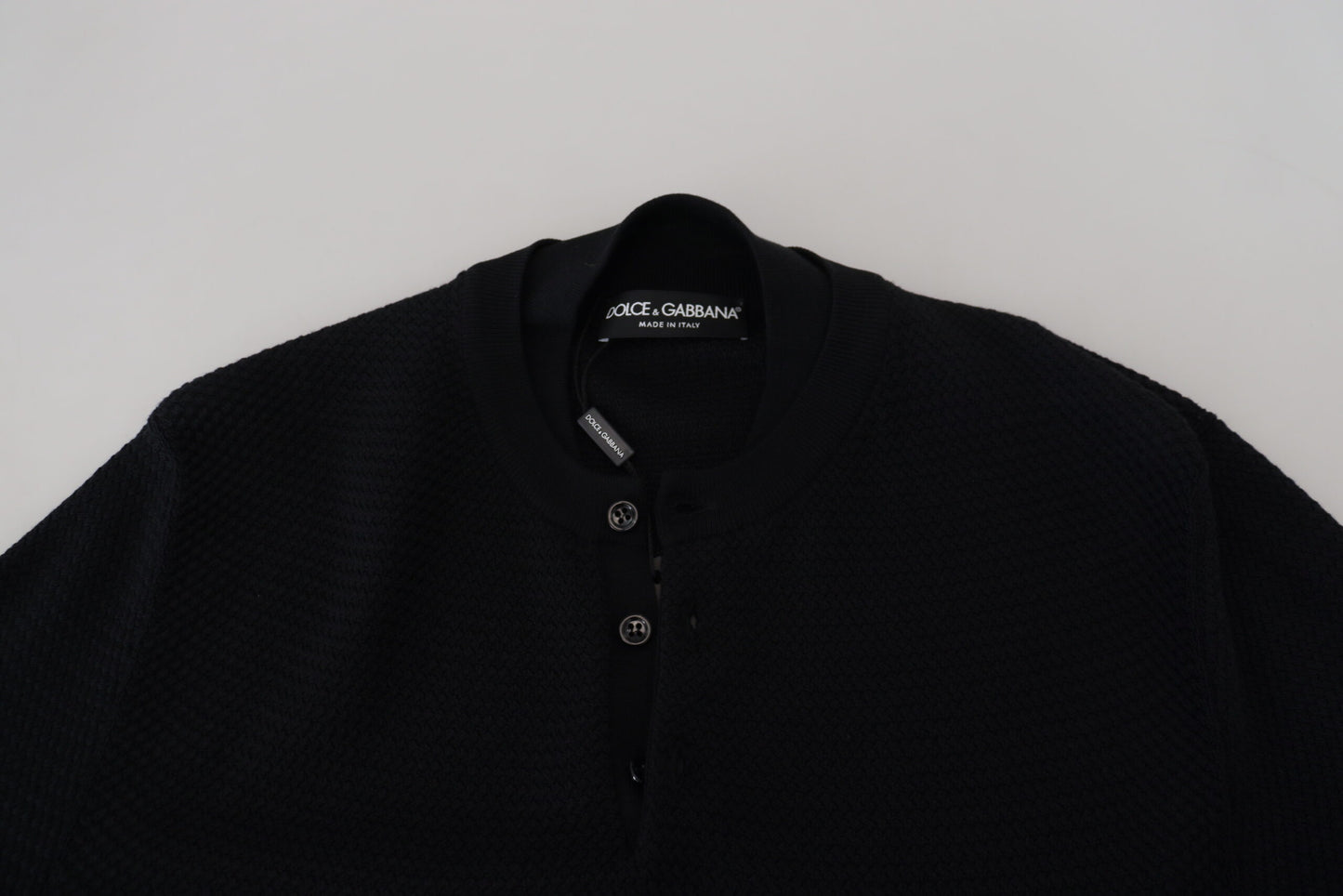 Elegant Black Mandarin Collar Tee