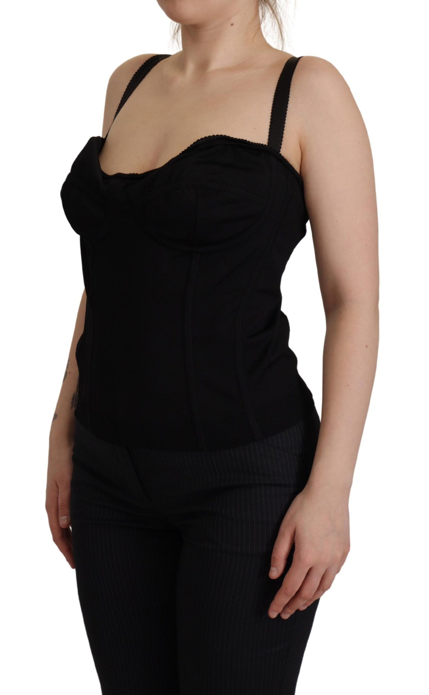 Back Sleeveless Bustier Corset Zipper Top